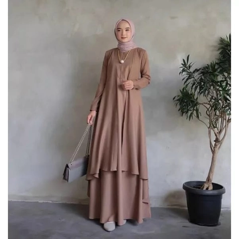 Muslim Clothing - GAMIS( Size 5L XXXL XXL XL L M S) MAXI DRESS CANTIK ALUNA MAXI BIG SIZE