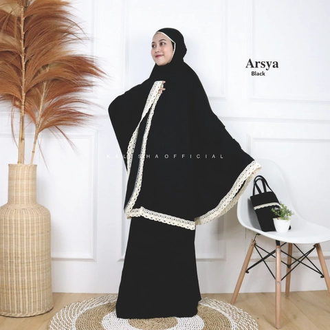 Kalisha Official - Arsya 2 IN 1 Rayon Polos Renda Premium