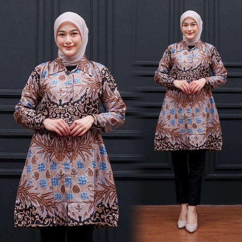 Kois Batik - Atasan batik wanita kekinian tunik simpel motif sidoluhur