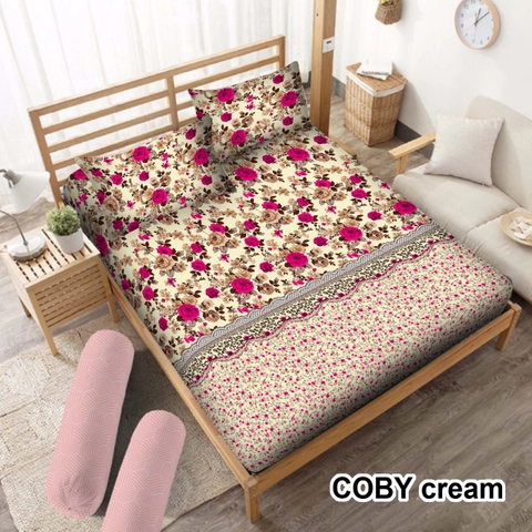 Episopie - Sarung Kasur Busa Motif Coby Cream