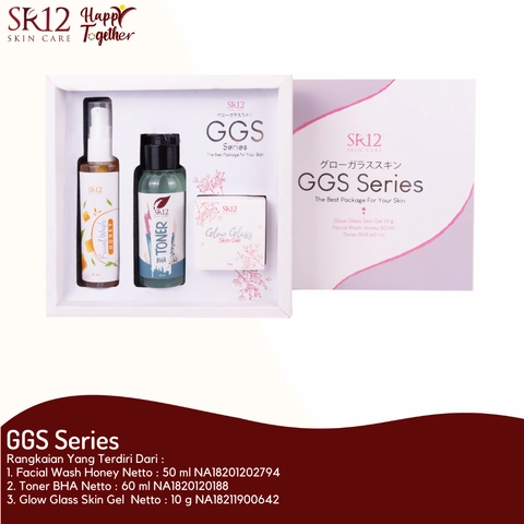 SR12 GGS Series Facial Wash Honey Toner BHA GGS Gel 5x Lebih Cerah Glowing