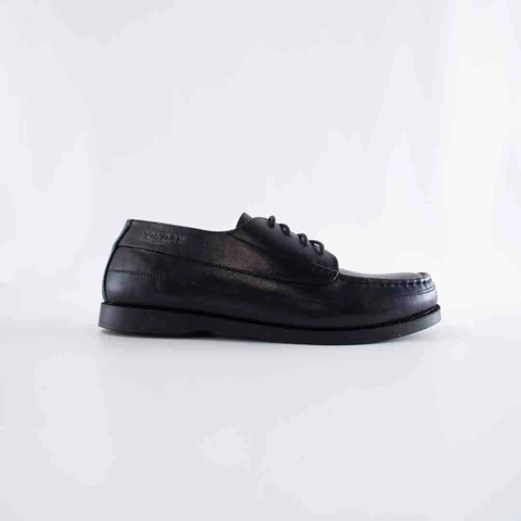 MNDY Footwear - Marco Black GL - Sepatu Loafers Pantofel Formal Kulit Hitam Pria
