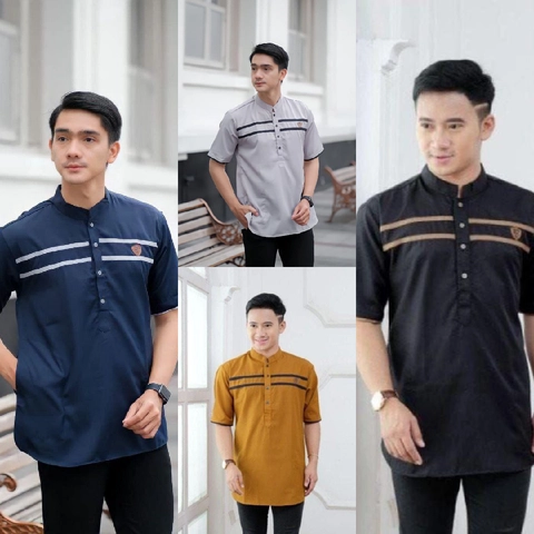 Batik Alfin - Baju koko pria dewasa Lengan panjang koko model terbaru