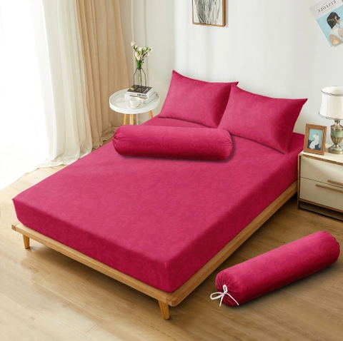 LADY ROSE OFFICIAL - Aloha Max x Ayu Ting Ting Sprei Emboss Burgundy