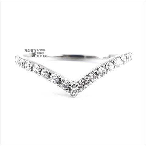 Cincin Wanita Perak Silver 925 Zirconia Microset Single zirconia