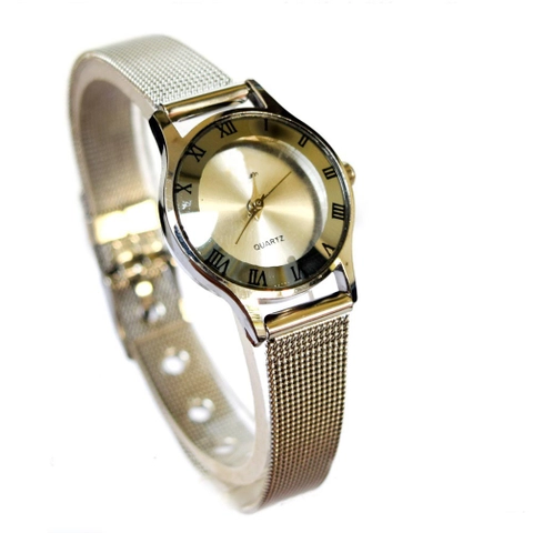 Lanc Fashion - jam Perempuan Stainless Crome Kasual Shine 25 MM