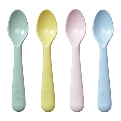 RUMAH RAYA - (PO) Set Sendok Plastik Warna Warni 4 Pcs - KLS005