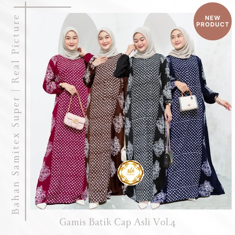 Rambe Batik Indonesia - Batik Gamis Cap Asli Vol.3 Bahan Samitex Super