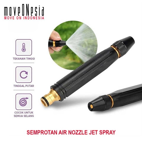 Moveonesia - Kepala Semprotan Air Hose Nozzle Water Jet Spray Alat Penyemprot Penyiram Tanaman Steam Cuci Motor