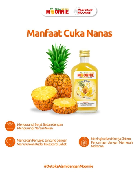 ABUSA HERBAL - Cuka Nanas Moornie Raw Pineapple Cider Vinegar With The Mother