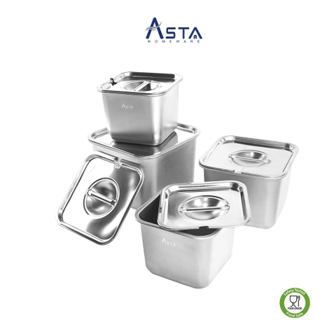 Asta Homeware Official - Asta Wadah Container Tempat Penyimpanan Makanan Serbaguna Stainless Steel