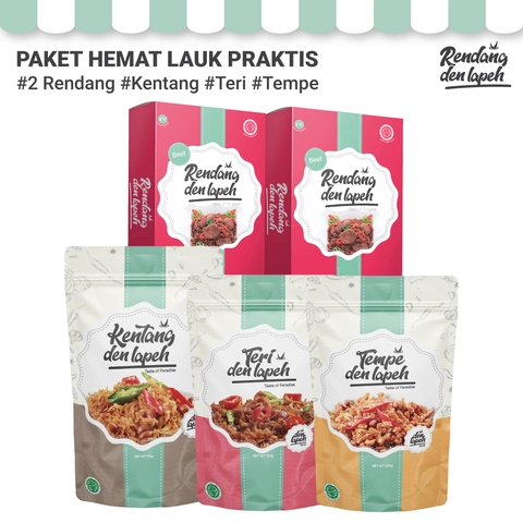 Rendang Den Lapeh - PAKET HEMAT RENDANG DAN LAUK PAUK SIAP SAJI SPESIAL LEBARAN BESTSELLER