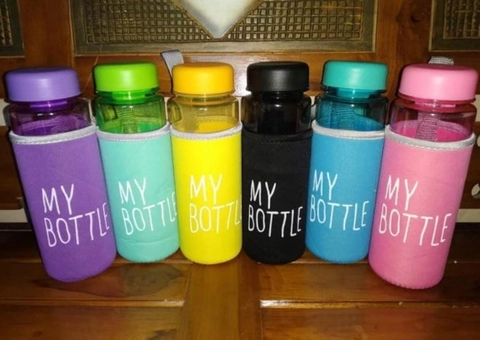 Galeripuko - My Bottle Bening 500ml BPA Free Bonus Sarung Busa