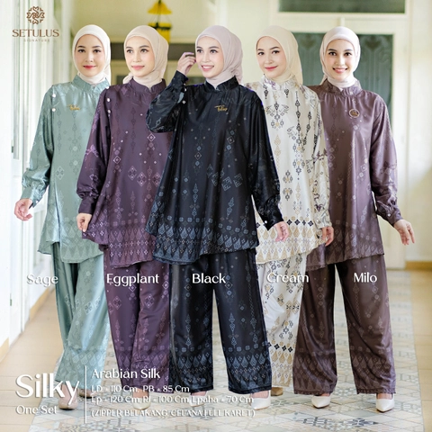 Griya Busanaku Solo - Silky one set perempuan original brand