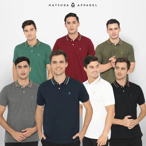 MATSUDA APPAREL - Kaos Polo Shirt Pria Kerah Ikoma