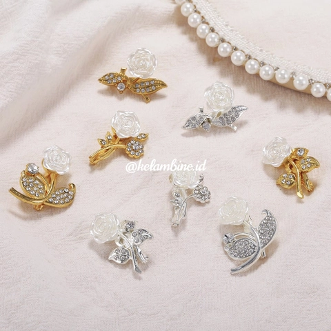 Kelambine - Little Rose Brooch Bross Mawar Kecil