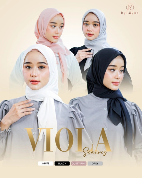 byLayna Official - Kerudung Segi Empat Scarf Viola Voal Hijab