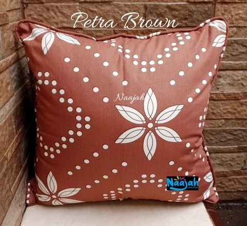By Najah Aef - Sarung Bantal Sofa Petra Brown Sarungnya Aja