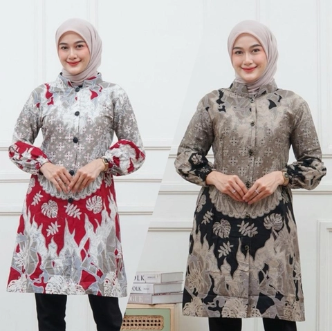 Kois Batik - Batik Wanita Tunik Kekinian Modern Motif Laura