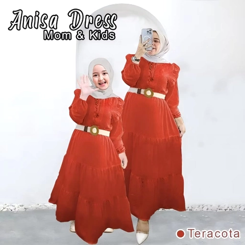 Muslim Clothing - Muslim Clothing-Anisa Dress Couple Ibu & Anak Ceruty Babydoll Premium