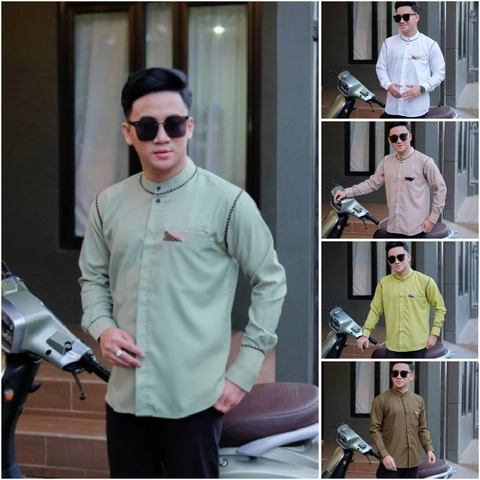 Kois Batik - Baju koko muslim pria dewasa baru motif gading keren simpel