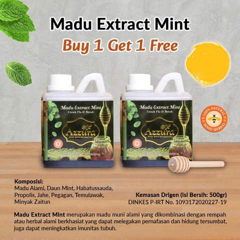 Madu Azzura - Extract Mint 500gr (Buy 1 Get 1)