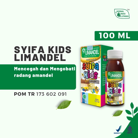 Herbal Indo Utama - Madu Anak Syifa Kids LIMANDEL Mencegah dan Mengobati Radang Amandel 100 ml