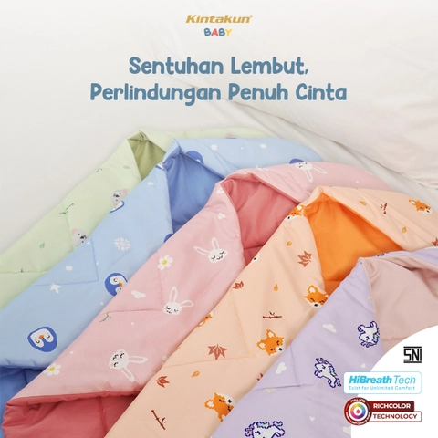 Kintakun Baby - [NEW PRODUK] Selimut Bayi Topi Lembut Tebal Baby Hoodie Blanket Digital Printing 75x