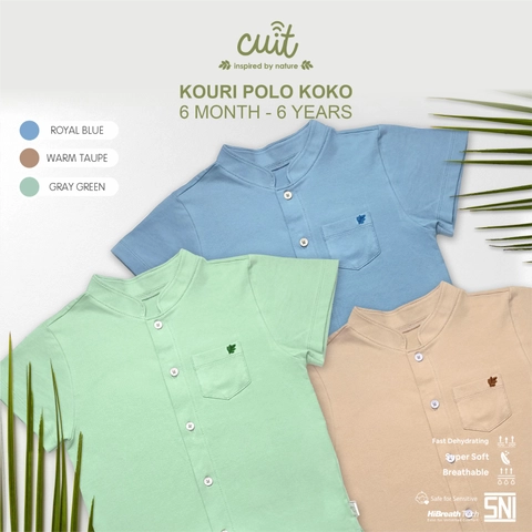 Kintakun Baby - KINTAKUN BABY X CUIT Kouri Kemeja Koko Katun Anak Tangan Pendek