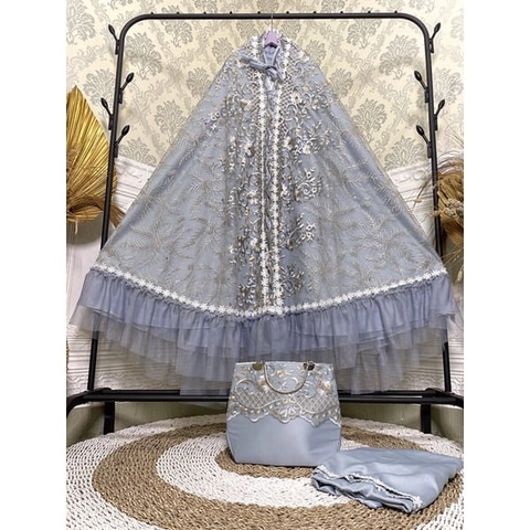 SRIAYU COLLECTION - Mukena Brukat Cantik Tile Mix velvet