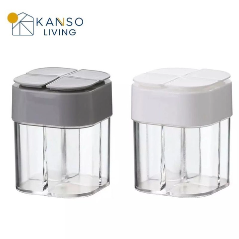 Kanso Living - Kanso Living 4 in 1 Tempat Bumbu Dapur Wadah Bumbu Botol Bumbu Toples
