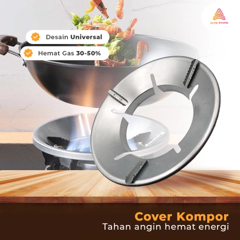 Blooming_Deal - Alas Tatakan Cover Kompor Gas Pelindung Anti Angin Dan Slip Universal