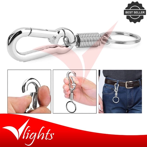 V Lights - Gantungan Karabiner dengan Per Stainless Steel