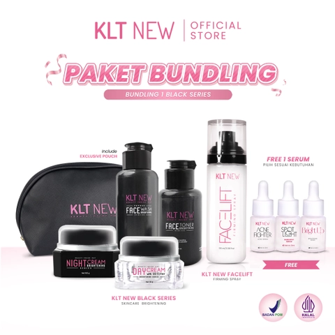KLT NEW - Paket Bundling KLT black Series dan facelift (Free Serum BrightUp)