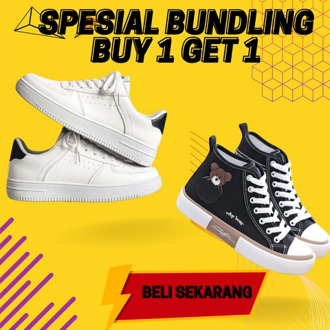 LUXIA - Promo Buy 1 Get 1 Sepatu Kets Sneaker Wanita LBY-04 & LWB-01