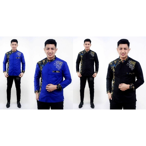Batik Alfin - Baju koko muslim bordir kombinasi batik keren banget
