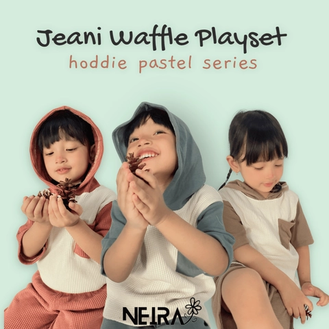 Neira - Jeani Waffle Playset Pastel Hoddie 1-6th