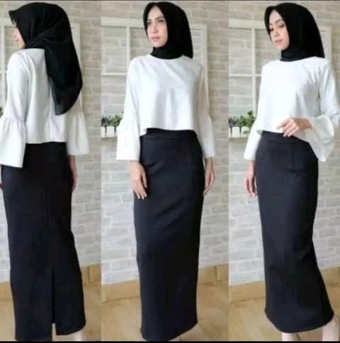 Bursanekashop - ROK SPAN MUSLIMAH / ROK KANTORAN / ROK KULIAH / ROK FORMAL ELEGAN / ROK PANJANG