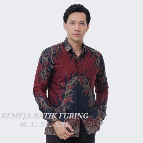 Kois Batik - Kemeja batik laki laki dewasa berlapis furing bagus banget motif fajar