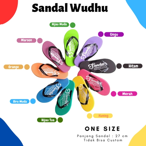 Sandal (Sendal) Jepit Wudhu Dewasa Untuk Masjid Musholla Pesantren Wakaf Infaq Sedekah