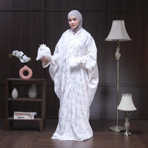 qaydstoreid - Beli 1 Gratis 1 Mukena Terusan Jumbo Dewasa Amora Free Tas Serut