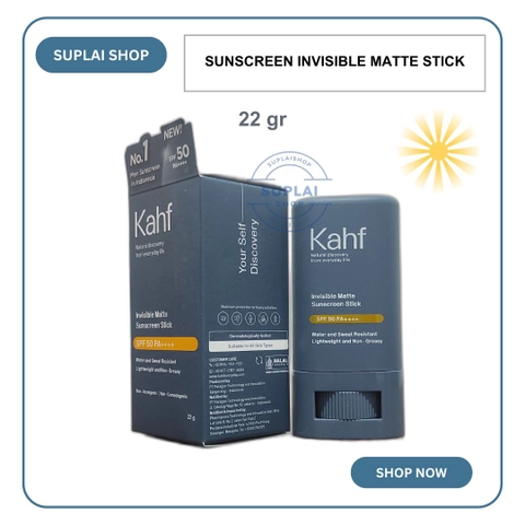 SUPLAI SHOP - Sunscreen Kahf Invisible Matte Stick SPF 50