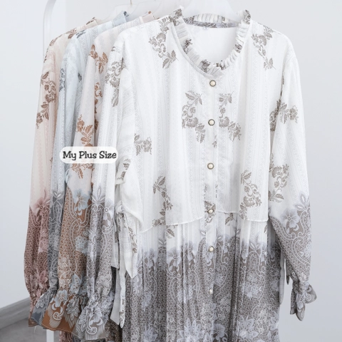 My Plus Size - Blouse Plisket Wanita Jumbo 3832 Ld 125 / 135 & 145 cm