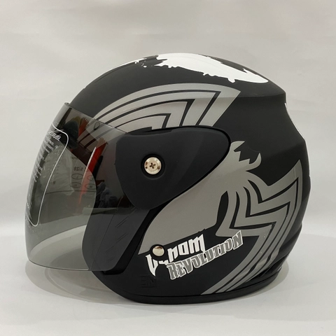 Helm Nuvo Venom Abu Abu Doff - Helm SNI - Helm Dewasa