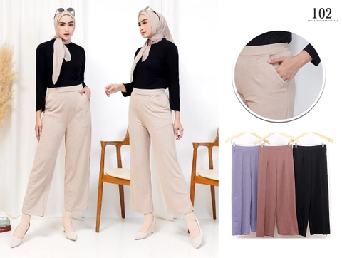 Syahrinda [TA] - Celana Kulot Scuba Knit Zarahara JUMBO ALLSIZE BIGSIZE PREMIUM