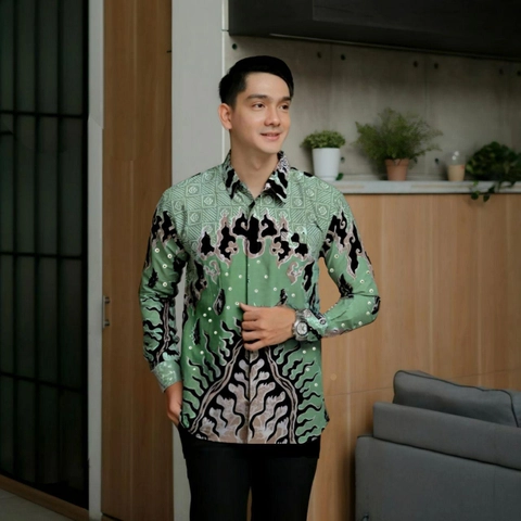 Kois Batik - Kemeja batik pria dewasa terbatu kekinian motif mendung