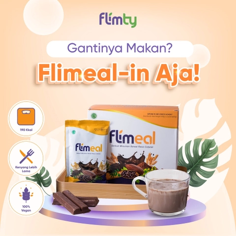 Flimty Jakarta - Flimeal by Flimty 12 sachet 600 gram - Meal Replacement Rendah Kalori