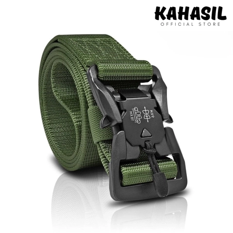 KAHASIL - Ikat Pinggang Sabuk Gesper Pria Nylon Kanvas Tactical Military Panjang 120cm KHBELT40