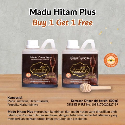 Madu Azzura - Hitam Plus 500gr (Buy 1 Get 1)