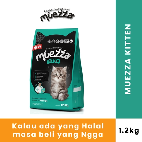 Muezza - Muezza Makanan Anak Kucing Kering Kitten 1200 gr